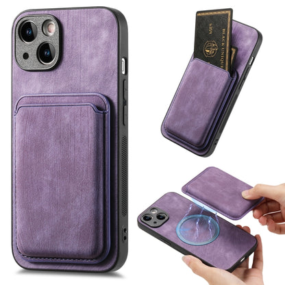 Retro Leather Card Bag Magnetic Phone Case, Compatible with iPhone 13