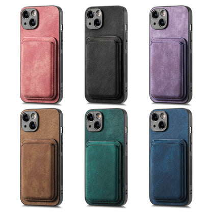Retro Leather Card Bag Magnetic Phone Case, Compatible with iPhone XS Max