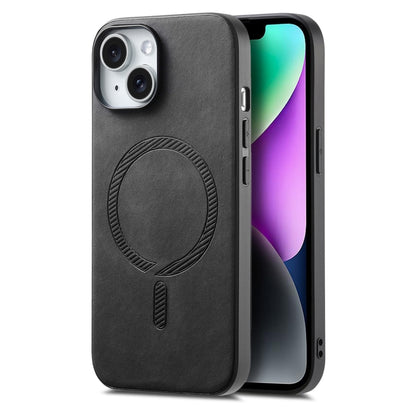 Solid Color Retro Magsafe PU Back Cover Phone Case, Compatible with iPhone 14 Plus