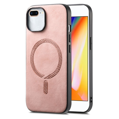Solid Color Retro Magsafe PU Back Cover Phone Case, Compatible with iPhone 7 Plus / 8 Plus
