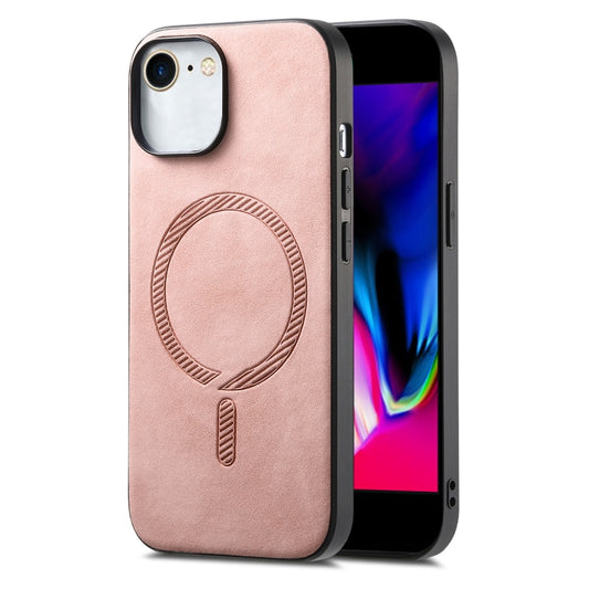 Solid Color Retro Magsafe PU Back Cover Phone Case, Compatible with iPhone 7 / 8 / SE 2022