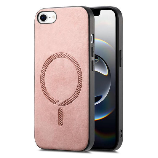 Solid Color Retro Magsafe PU Back Cover Phone Case, Compatible with iPhone 16e