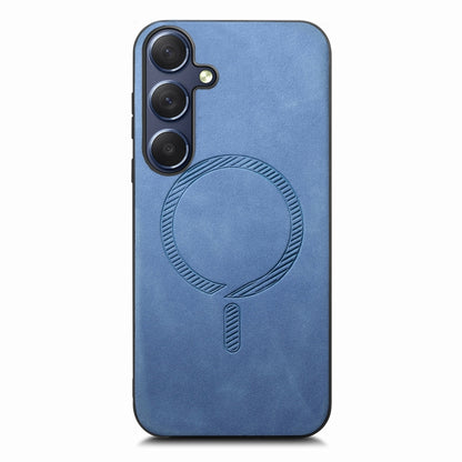 Solid Color Retro Magsafe PU Back Cover Phone Case, Compatible with Samsung Galaxy S24 5G