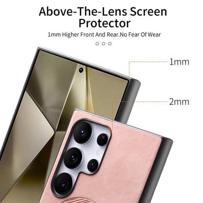 Solid Color Retro Magsafe PU Back Cover Phone Case, Compatible with Samsung Galaxy S24+ 5G