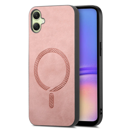 Solid Color Retro Magsafe PU Back Cover Phone Case, Compatible with Samsung Galaxy A05