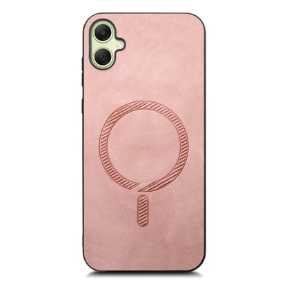 Solid Color Retro Magsafe PU Back Cover Phone Case, Compatible with Samsung Galaxy A05