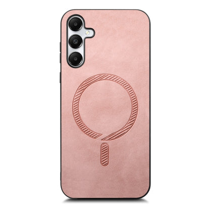 Solid Color Retro Magsafe PU Back Cover Phone Case, Compatible with Samsung Galaxy A05s