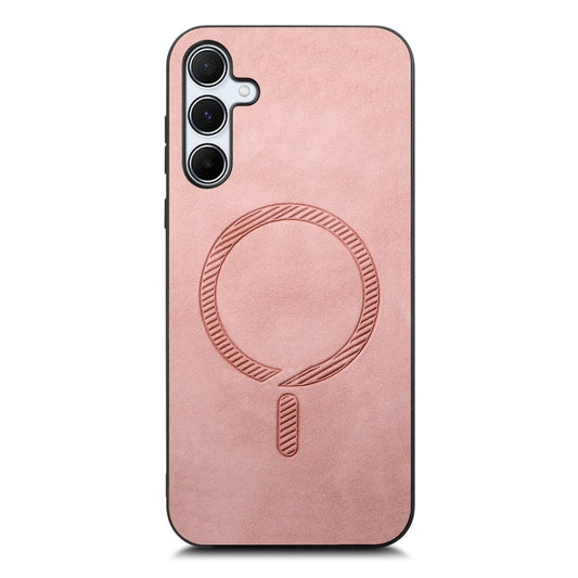 Solid Color Retro Magsafe PU Back Cover Phone Case, Compatible with Samsung Galaxy A35 5G