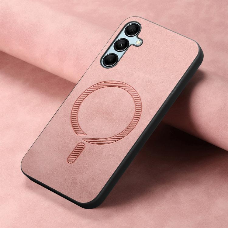 Solid Color Retro Magsafe PU Back Cover Phone Case, Compatible with Samsung Galaxy M14 5G