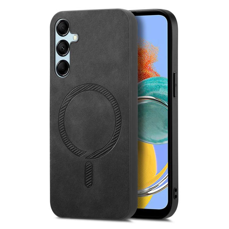 Solid Color Retro Magsafe PU Back Cover Phone Case, Compatible with Samsung Galaxy M14 5G