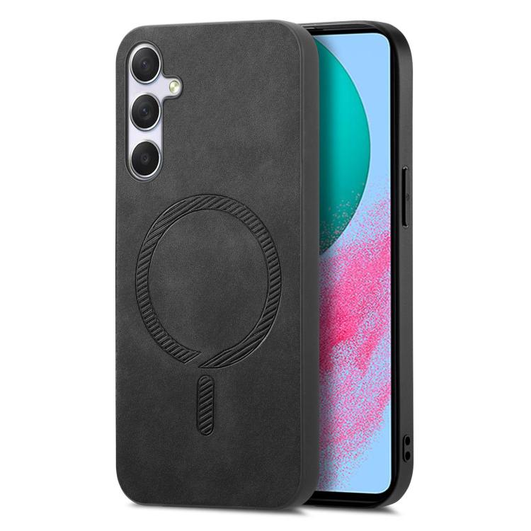 Solid Color Retro Magsafe PU Back Cover Phone Case, Compatible with Samsung Galaxy M54 / F54 5G