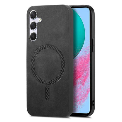 Solid Color Retro Magsafe PU Back Cover Phone Case, Compatible with Samsung Galaxy M54 / F54 5G