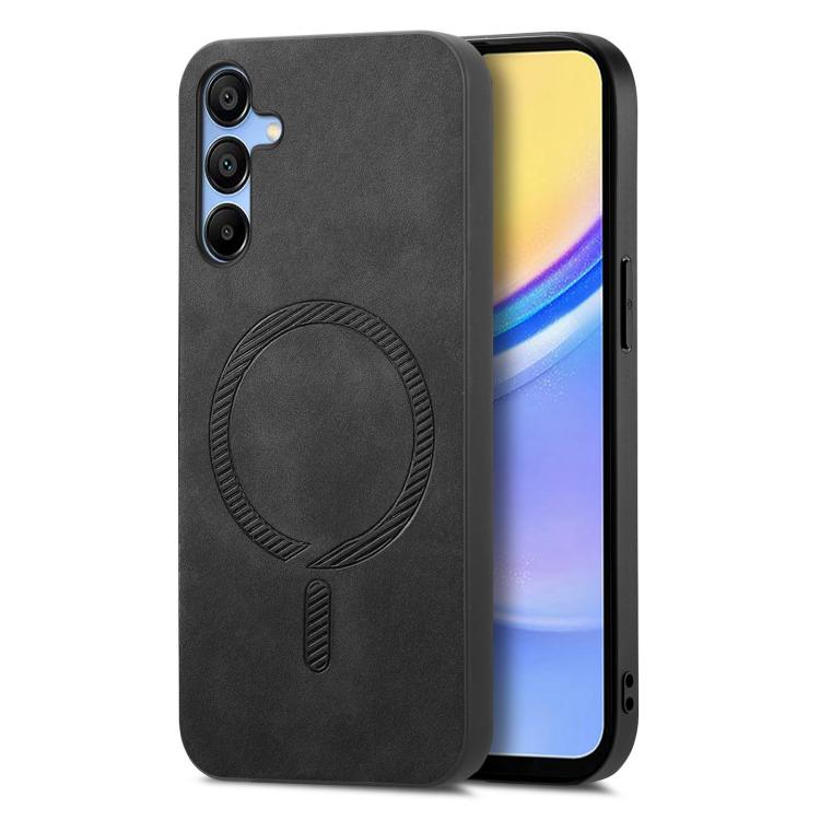 Solid Color Retro Magsafe PU Back Cover Phone Case, Compatible with Samsung Galaxy A16
