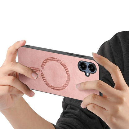 Solid Color Retro Magsafe PU Back Cover Phone Case, Compatible with Samsung Galaxy A06 4G