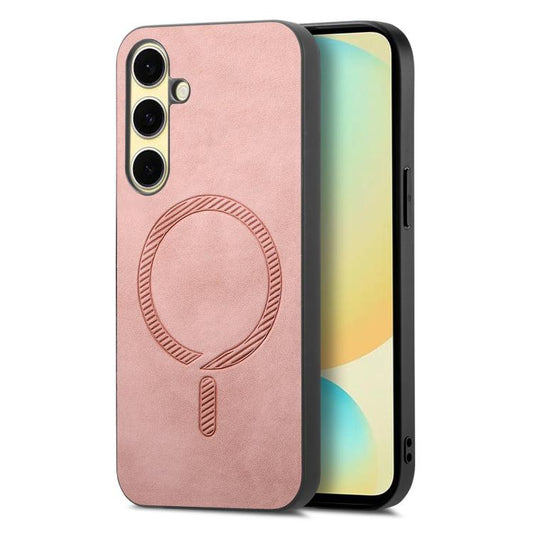 Solid Color Retro Magsafe PU Back Cover Phone Case, Compatible with Samsung Galaxy A56 5G