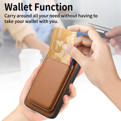 Retro Magsafe Card Bag PU Back Cover Phone Case