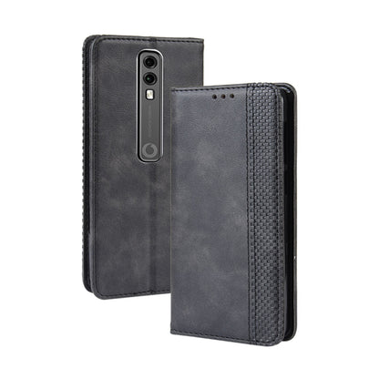 Magnetic Buckle Retro Crazy Horse Texture Horizontal Flip Leather Case for Vodafone Smart V10 (VFD730) , with Holder & Card Slots & Photo Frame
