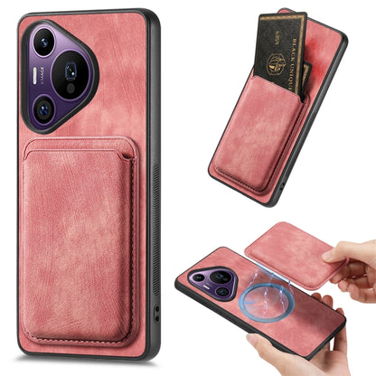 Retro Leather Card Bag Magnetic Phone Case, Compatible with Huawei Pura 70 Pro+