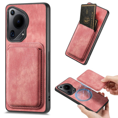 Retro Leather Card Bag Magnetic Phone Case, Compatible with Huawei Pura 70 Ultra