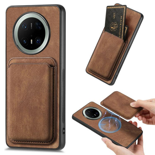 Retro Leather Card Bag Magnetic Phone Case, Compatible with Huawei Mate 70 Pro+