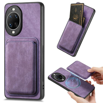 Retro Leather Card Bag Magnetic Phone Case, Compatible with Huawei nova 14 Pro