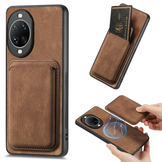 Retro Leather Card Bag Magnetic Phone Case, Compatible with Huawei nova 14 Ultra