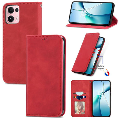 Retro Skin Feel Magnetic Flip Leather Phone Case