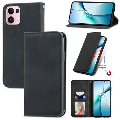 Retro Skin Feel Magnetic Flip Leather Phone Case