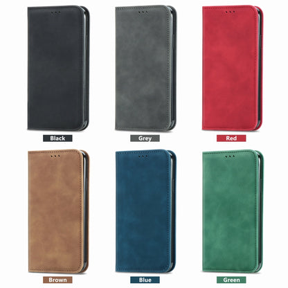 Retro Skin Feel Magnetic Flip Leather Phone Case