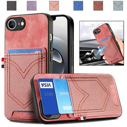 Denim Texture Leather Skin Phone Case with Card Slot, iPhone 16e