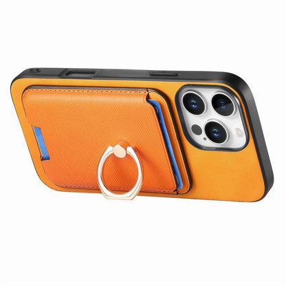 Retro Cross Leather Card Bag MagSafe Phone Case