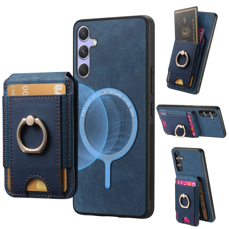 Retro Splitable Magnetic Stand Card Bag Leather Phone Case, For Samsung Galaxy S25 5G