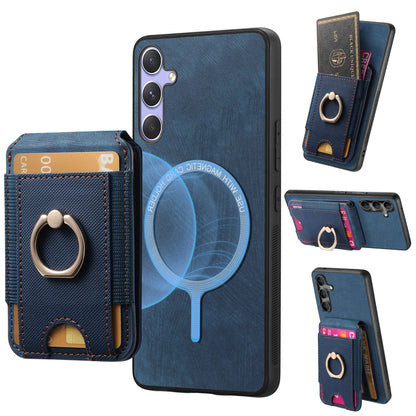 Retro Splitable Magnetic Stand Card Bag Leather Phone Case, For Samsung Galaxy S25 5G