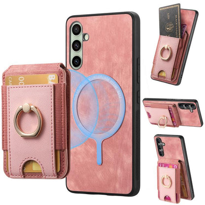 Retro Splitable Magnetic Stand Card Bag Leather Phone Case, For Samsung Galaxy A56 5G
