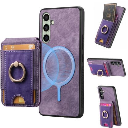Retro Splitable Magnetic Stand Card Bag Leather Phone Case, For Samsung Galaxy A56 5G