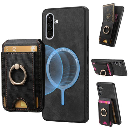 Retro Splitable Magnetic Stand Card Bag Leather Phone Case, For Samsung Galaxy A36