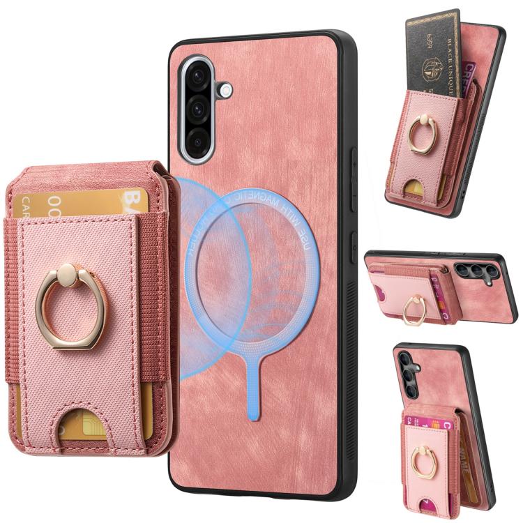 Retro Splitable Magnetic Stand Card Bag Leather Phone Case, For Samsung Galaxy A36