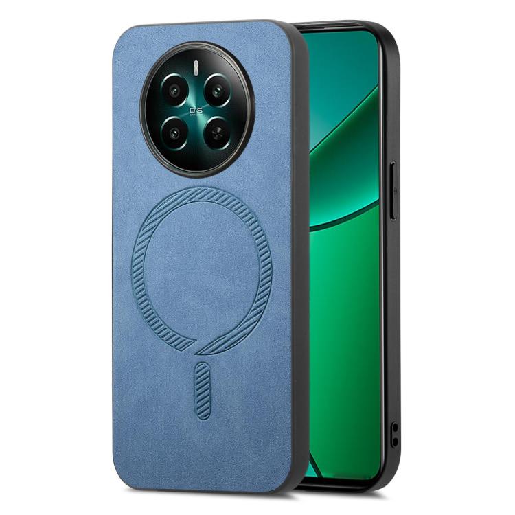 Retro MagSafe Magnetic PU Back Cover Phone Case, Compatible with Realme 12+ 5G