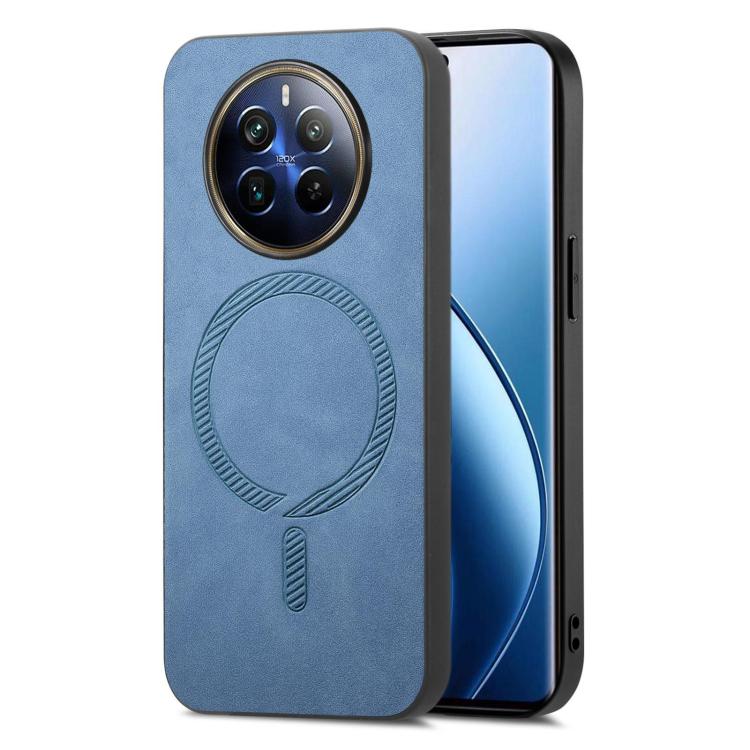 Retro MagSafe Magnetic PU Back Cover Phone Case, Compatible with Realme 12 Pro+