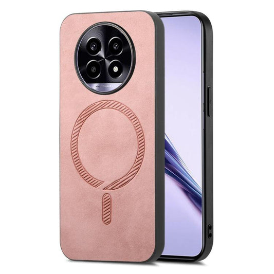 Retro MagSafe Magnetic PU Back Cover Phone Case, Compatible with Realme 13 Pro 5G