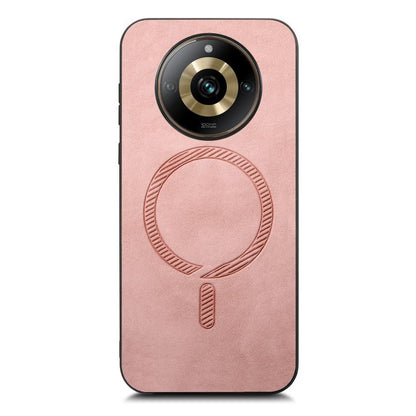 Retro MagSafe Magnetic PU Back Cover Phone Case, Compatible with Realme 13 Pro 5G