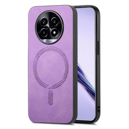Retro MagSafe Magnetic PU Back Cover Phone Case, Compatible with Realme 13 Pro 5G