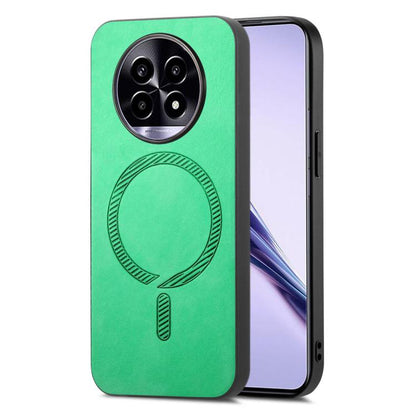 Retro MagSafe Magnetic PU Back Cover Phone Case, Compatible with Realme 13 Pro 5G