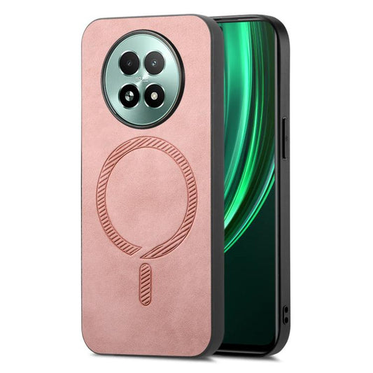 Retro MagSafe Magnetic PU Back Cover Phone Case, Compatible with Realme 13 5G