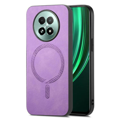 Retro MagSafe Magnetic PU Back Cover Phone Case, Compatible with Realme 13 5G