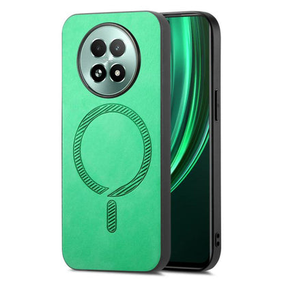Retro MagSafe Magnetic PU Back Cover Phone Case, Compatible with Realme 13 5G