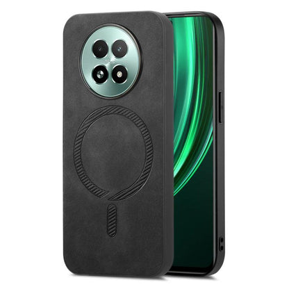 Retro MagSafe Magnetic PU Back Cover Phone Case, Compatible with Realme 13 5G