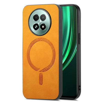 Retro MagSafe Magnetic PU Back Cover Phone Case, Compatible with Realme 13 5G
