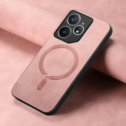 Retro MagSafe Magnetic PU Back Cover Phone Case, Compatible with Realme Neo7