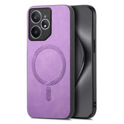 Retro MagSafe Magnetic PU Back Cover Phone Case, Compatible with Realme Neo7